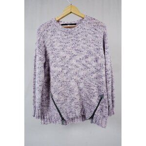 Kensie Purple Knit Sweater with Side Pockets Size Small